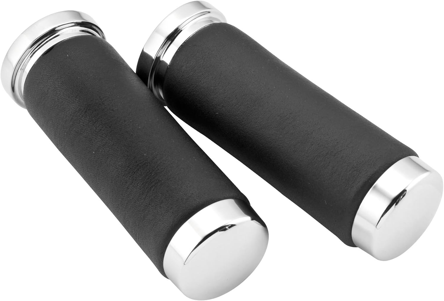 Biker's Choice CHRM & LEATHER GRIPS 1" BAR