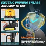 Poignées électriques sans fil 1,6-2.0 pouces & Pôle électrique Pruner 2-in-1 8-ft Pôle, 2 * 2Ah Poignées de taille de batterie, Pôle sans fil Pruner Garden Outil pour le coupe-branche d'arbre