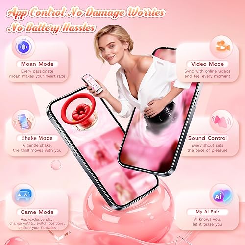 Miniatura 5 de Juguetes sexuales Rose Toy Sucker Vibrador - Juguetes para pezones con 9 modos de vibración y 3 modos de succión, vibradores de juguete sexual