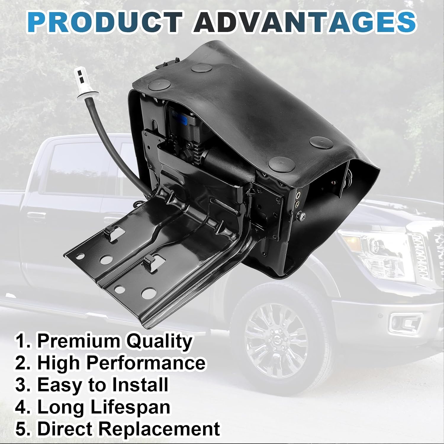Rear Air Suspension Compressor Pump Compatible with Infiniti QX56 2011-2013 QX80 2014-2020 Nissan armada 2017-2020 5.6L V8 Replaces 53400-1LA4C 53400-1LA4A