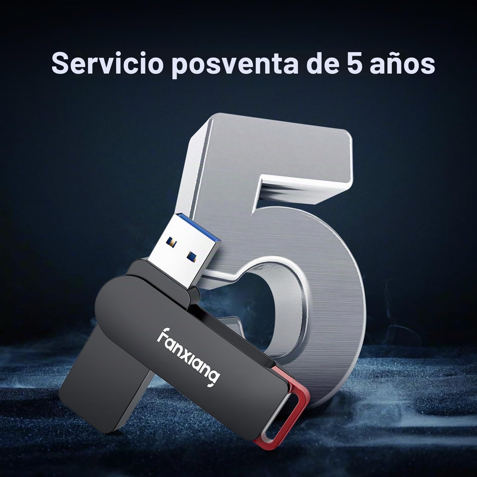 fanxing Pendrive USB 3.2 256GB x2 hasta 200 MB/s, Memoria USB de Metal, Compatible con PC, Portátil, TV y Automóvil - F309