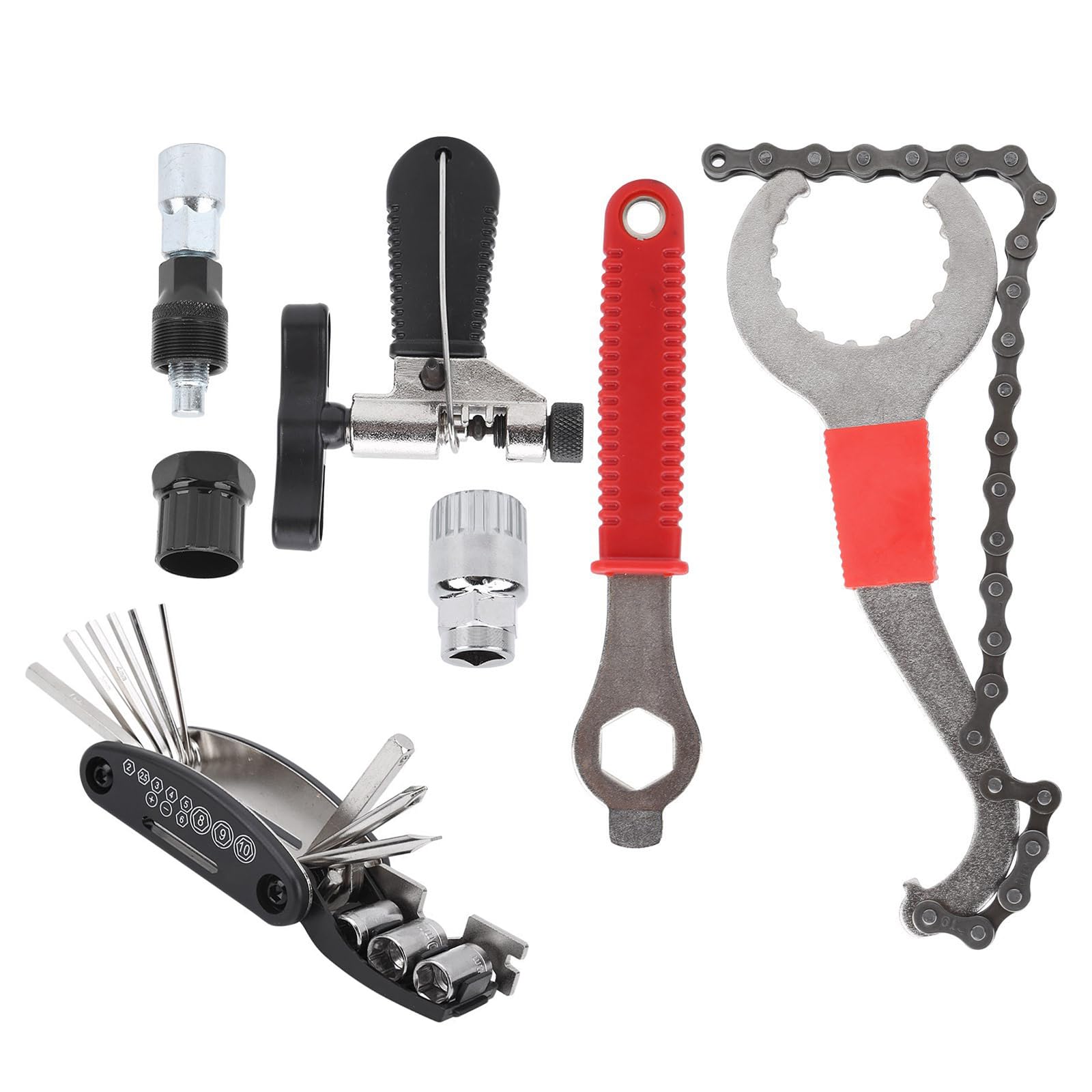 Kit outils réparation vélo en acier avec clés multifonctions robustes - 7