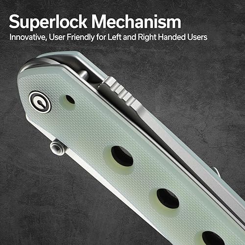 Miniatura 2 de CIVIVI Vision FG - Cuchillo de bolsillo para EDC, Superlock plegable con mango de 3.54 pulgadas Inversa Tanto Nitro-V Blade G-10, regalo ideal para