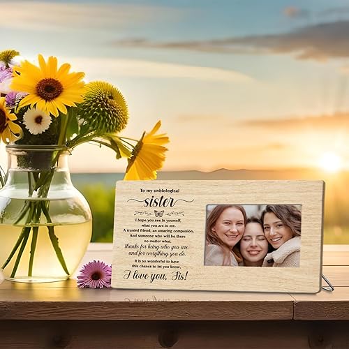 Miniatura 4 de Regalos para mejores amigas, regalos para hermanas no biológicas, marcos de fotos, regalos de amistad para mejores amigas, hermanitas grandes, marco