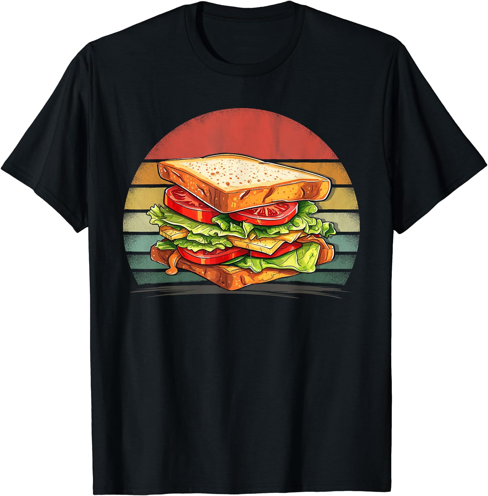 Vintage Sandwich Food Costume GiftsSandwich Food Retro Style Distressed Vintage Sandwich T-Shirt