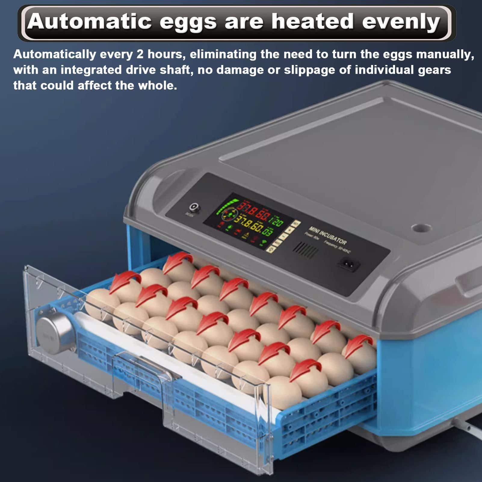Incubatrice A LED Ad Alta Efficienza con Controllo della Temperatura E Rotazione delle Uova, Incubatrici per Uova con Ventilazione Automatica per La Schiusa di Polli, Anatre E Oche 300eggs