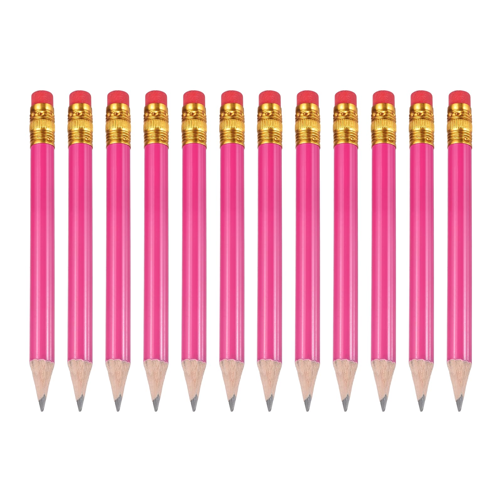 PATIKIL 12 Pack HB Pencils, 10cm Short Wood Graphite Pencils Thick Portable Golf Scoring Mini Pre Sharpened Erasable Pen with Eraser Bulk for Sport Games Meeting Office Writing, Dark Blue — image 1