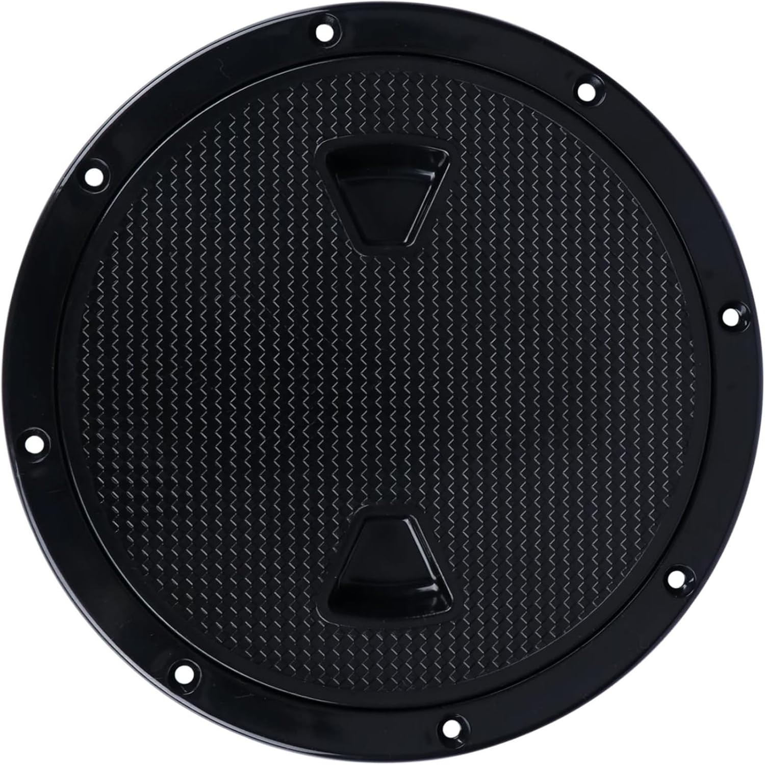 Akoleyer 4-Inch Black Non-Slip Marine Deck Plate Hatch with Detachable Cover for Boat RV Access