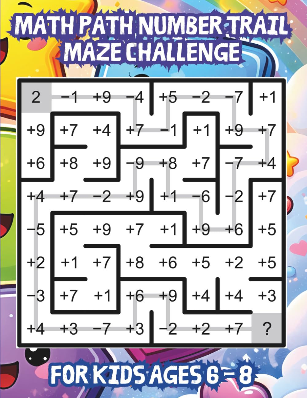 Math Path Number Trail Maze Challenge for Kids Ages 6 - 8: Fun Way to Build Addition & Subtraction Counting Skills with Logic Puzzles