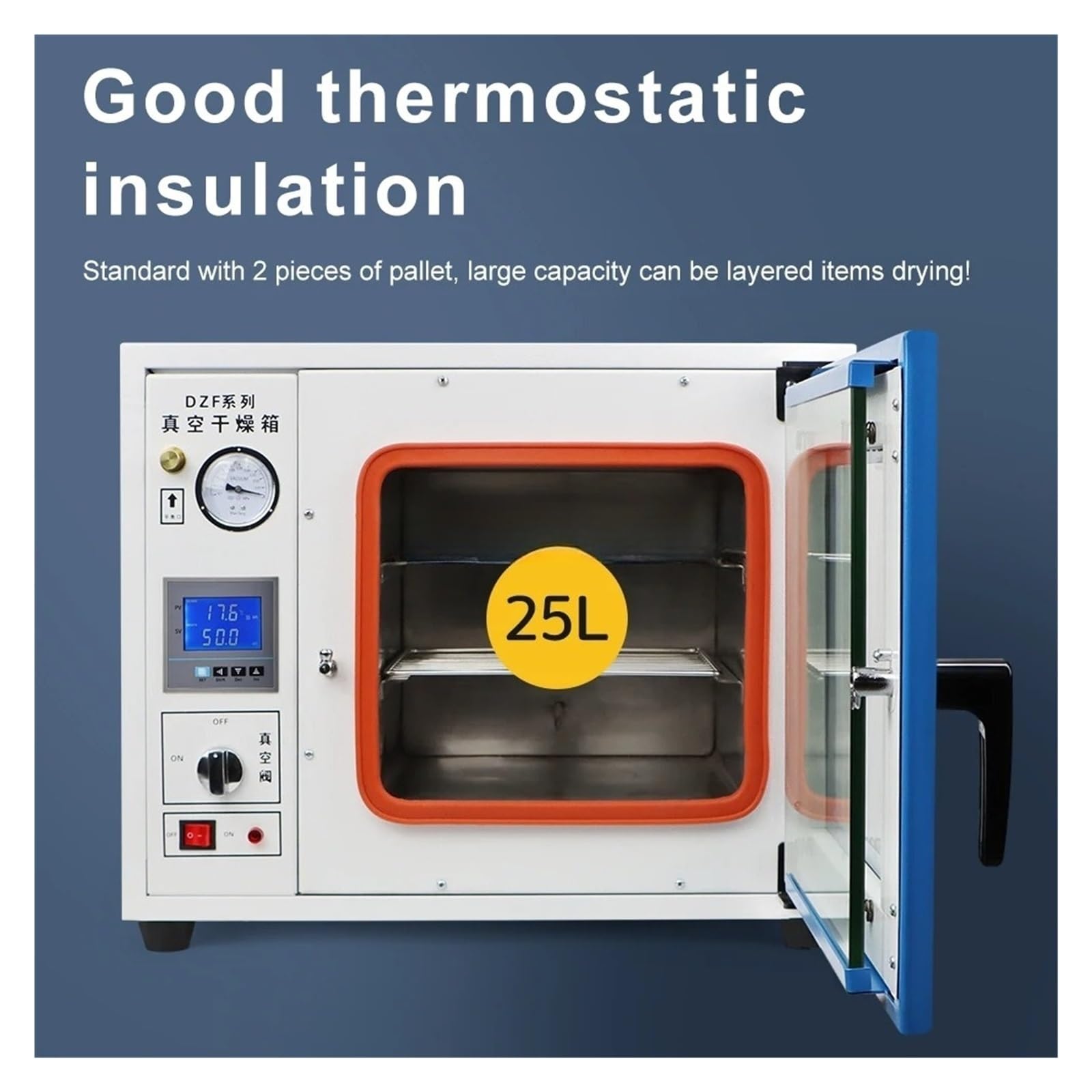 Horno De Secado Al Vacío, Termostático Laboratorio, Con Temperatura Controlada For