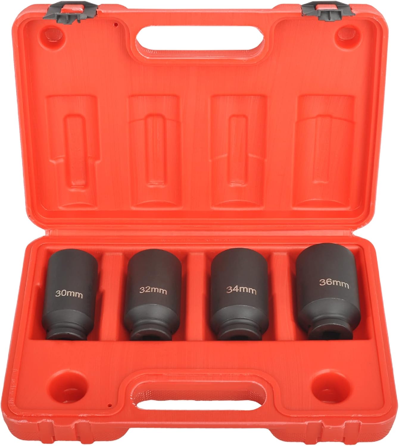BATONECO 1/2" Drive 12 Point Impact Socket Set 4PCS Deep