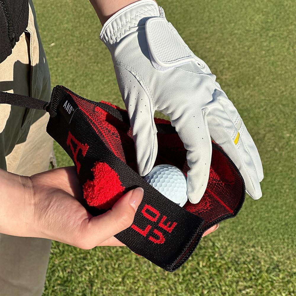 Divertida toalla de golf, I Use This Towel to Wash My Balls, regalos de golf, accesorios de golf, toallas de golf bordadas para bolsas de golf con clip, colorida (dorado espada)