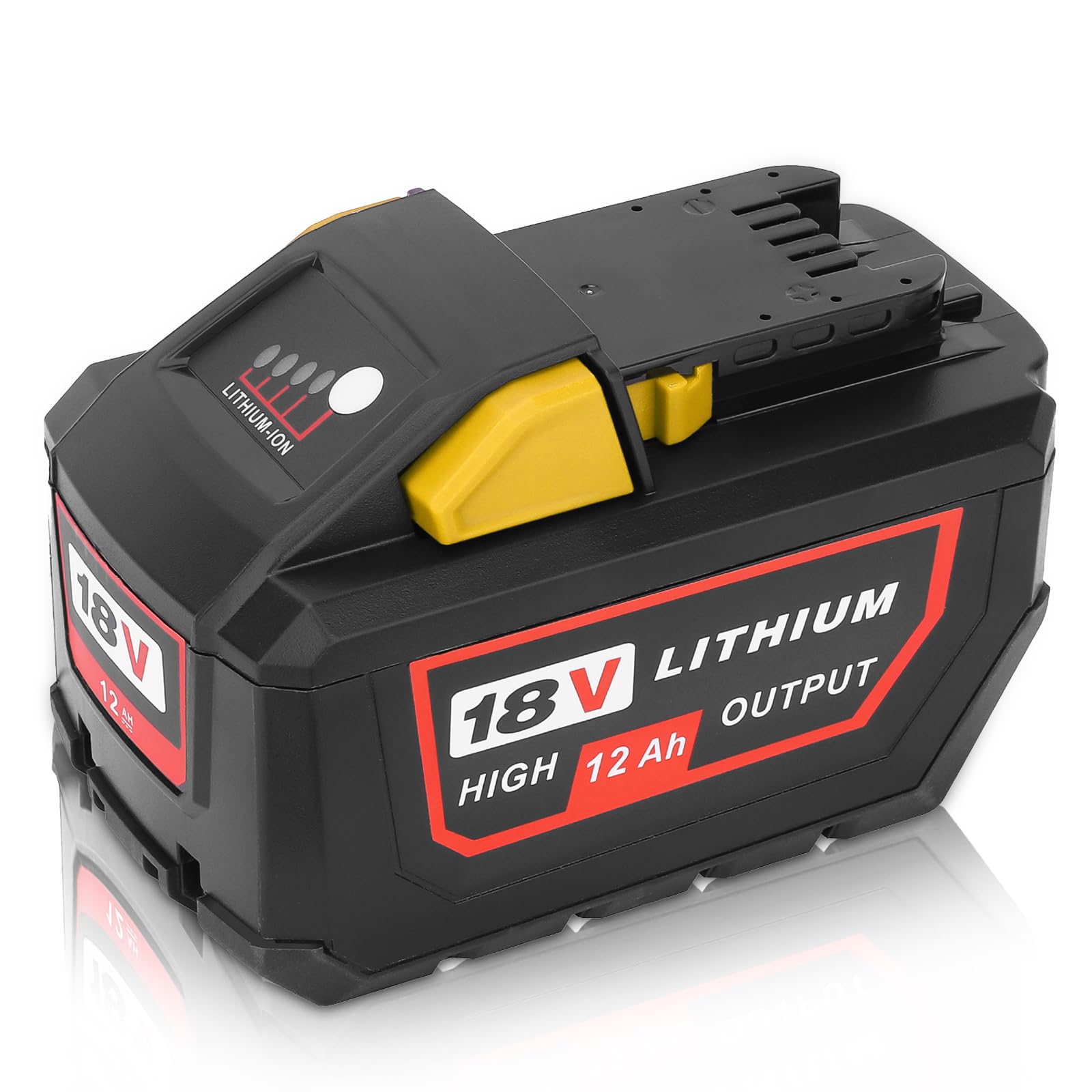 Upgraded to 12000mAh Replacement for Milwaukee 18V Battery Compatible with Milwaukee 18V Battery 12.0 High Output 48-11-1812 48-11-1815 48-11-1860 48-11-1890 48-11-2230 48-11-2830 (Orange)