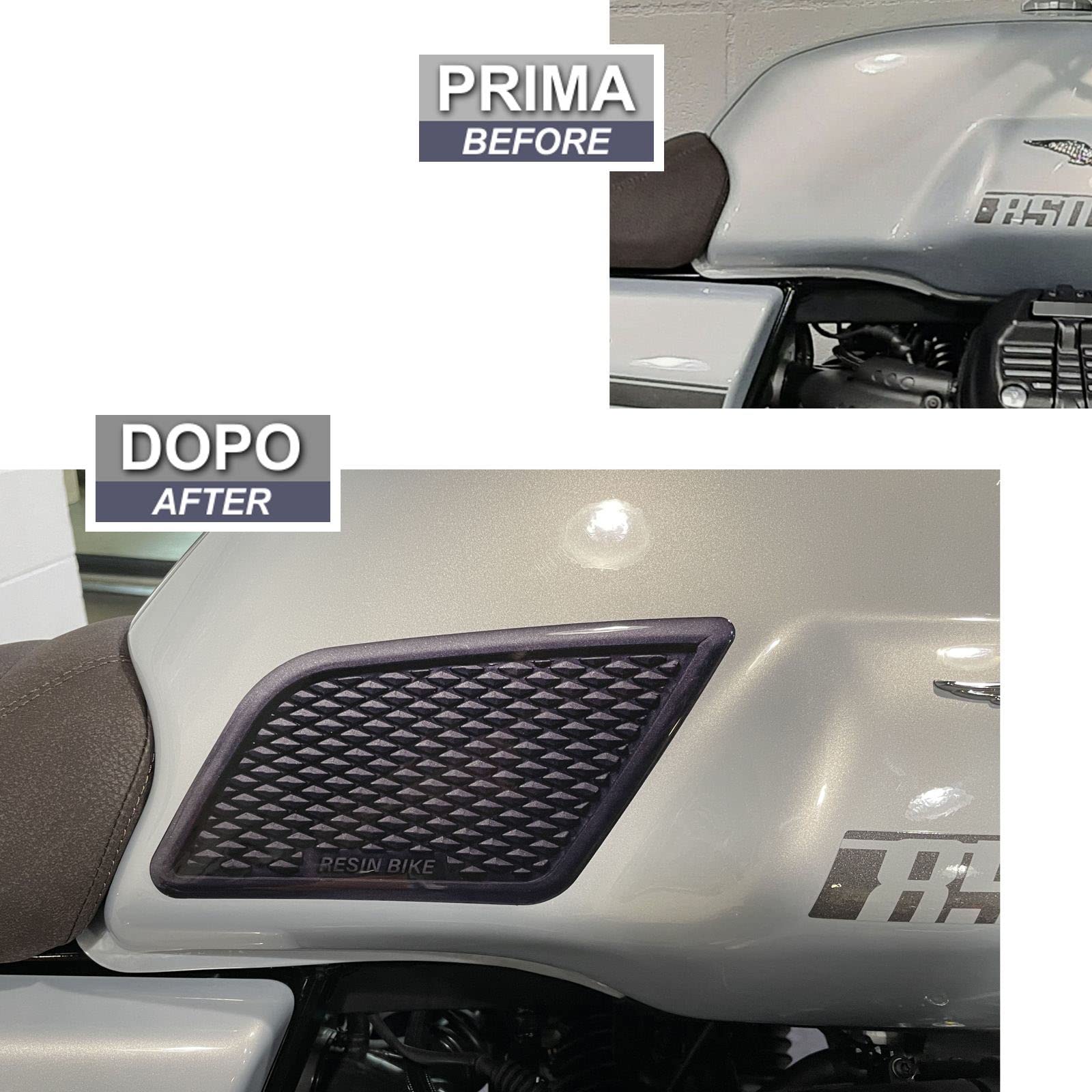 Resin Bike Tank-Aufkleber Für Moto Guzzi V7 850 2021 – 3D Harz, Made In Italy, Schützt Vor Kratzern