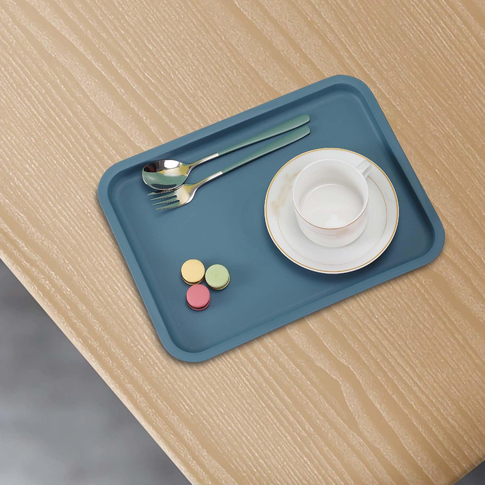 Confezione da 7 vassoi in plastica - 30,5 x 23 x 2 cm - Antiscivolo - Rettangolari - In plastica - Per cucina, sala da pranzo