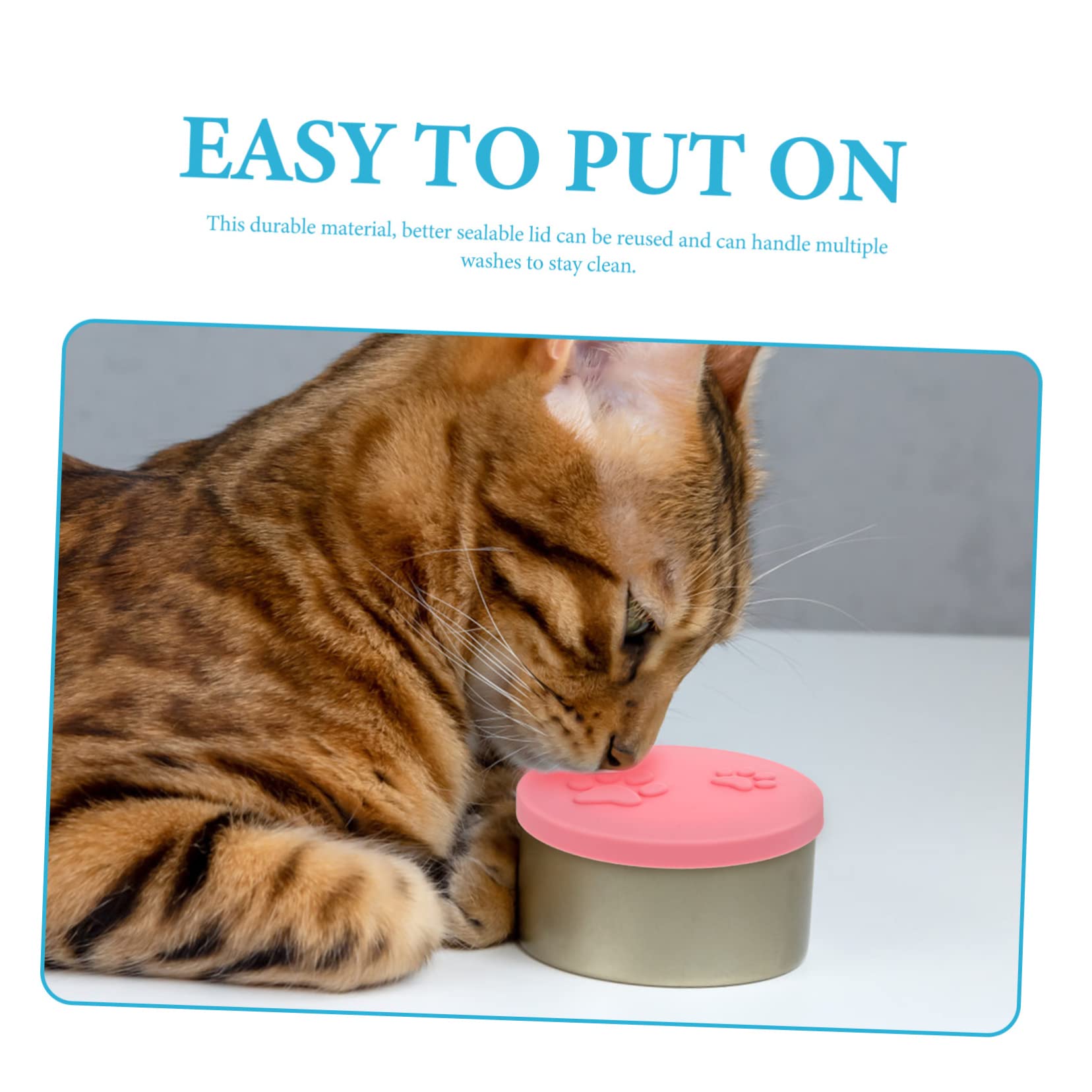 Totority Silicone Pet Can Sealing Lids 2 Pack Leakproof for Cat Food Easy to Use Maintain Freshness