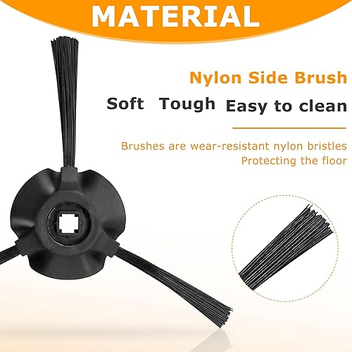 Miniatura 4 de Paquete de 8 cepillos laterales de repuesto para aspiradora Shark Matrix Robot RV2310, RV2310AE, AV2310, AV2310AE, RV2300, RV2300S, RV2320S, UR2350AE