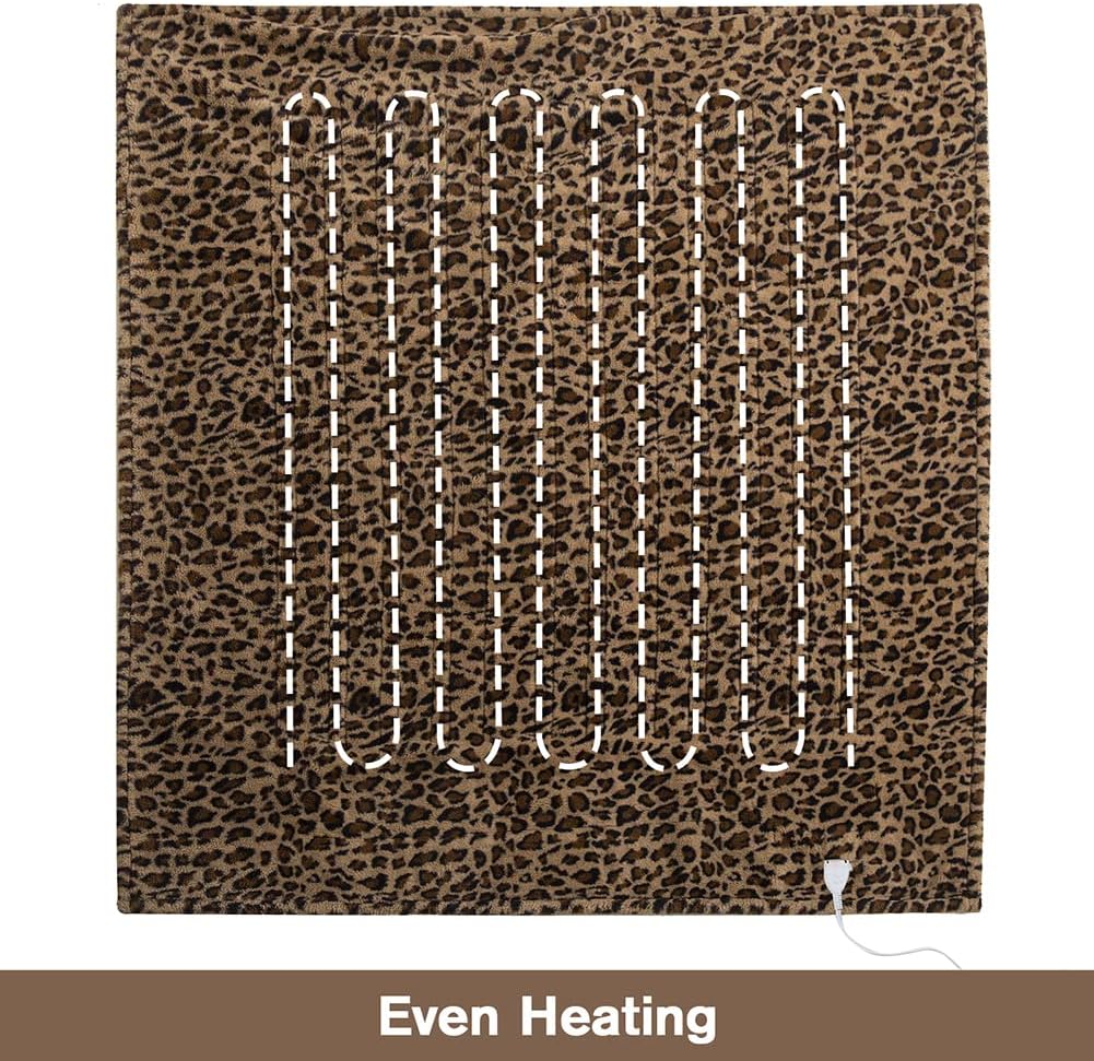 STONECREST Reversible Electric Blanket Heated Throw, 50"x60" Heating Blanket with 5 Setting Controller, 4 Hour Auto-Off, Overheating Protection, ETL Certified, Machine Washable(Leopard, 50"x60") - Image 6