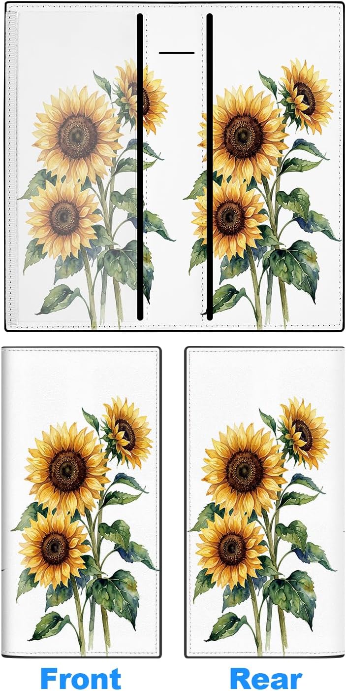 CASMONAL Sunflower Floral Checkbook Covers for Personal, Check Book Holder image 3