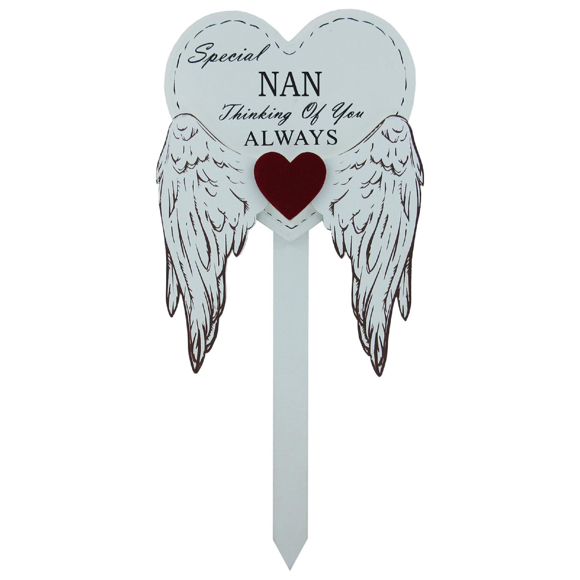 Special Nan Grave Stick Graveside Memorial Guardian Angel WIngs Tribute Marker 76169