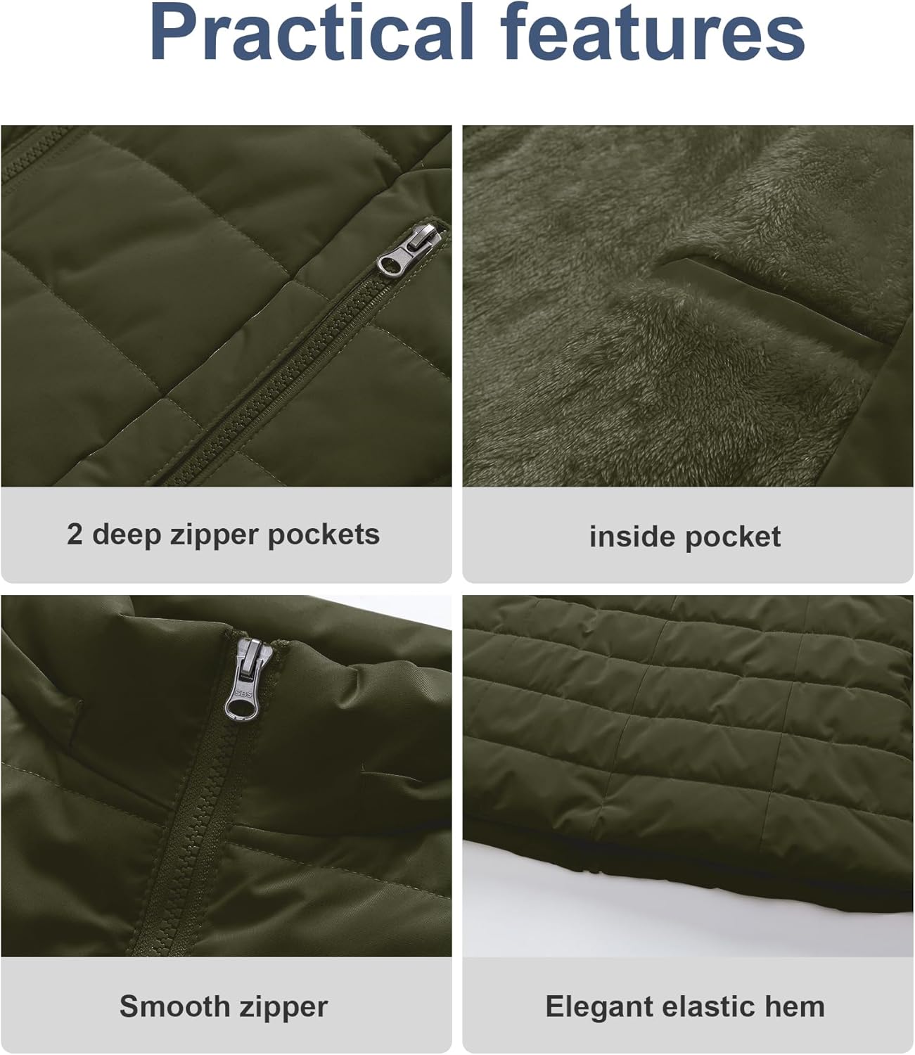 Chrisuno Women's Casual Short Winter Puffer Coat Soft Faux Fur Lining Lightweight Warm Jackets With Removable Hood - Image 7