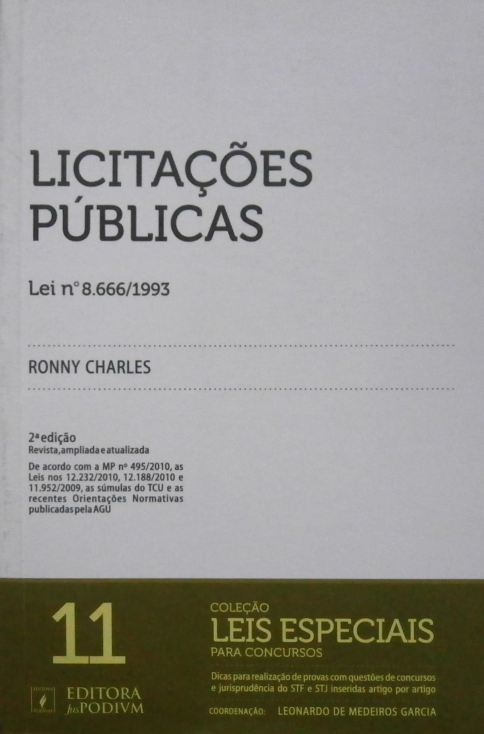 Capa de Leis Especiais V.11 - Licitaçoes Publicas