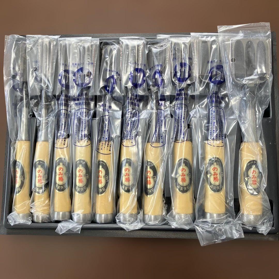 外丸ノミ 五本組 木箱入り 外丸コテノミ 彫刻ノミ 3本組 外丸コテノミ