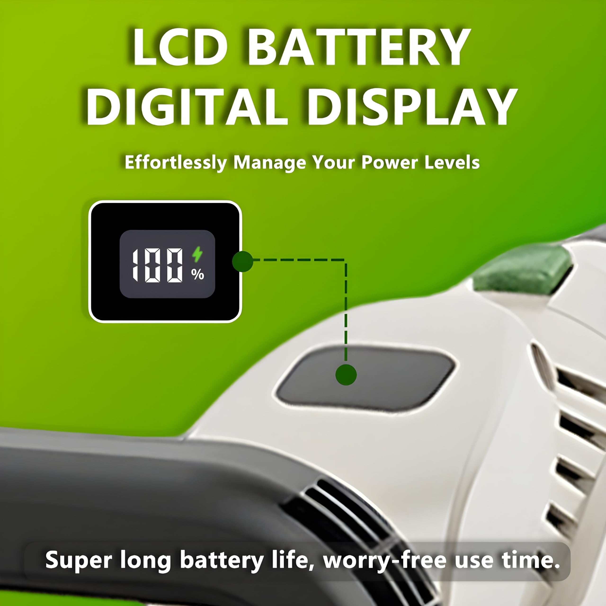 Tagliasiepi Elettrico a Batteria 21 V 2600 mAh con 2 Batterie E Caricabatterie Inclusi, Tagliasiepi con Lama in Acciaio da 20 Pollici