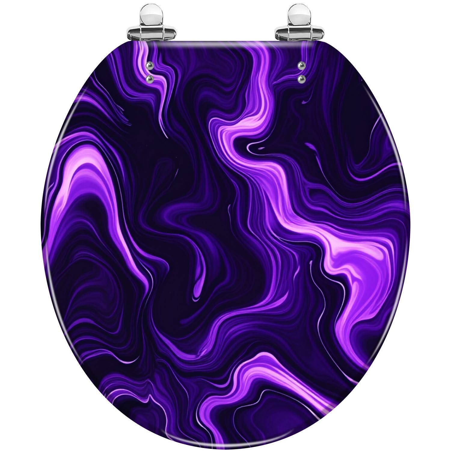 Abattant de toilette rond effet marbre pour une décoration de salle de bain moderne et zen