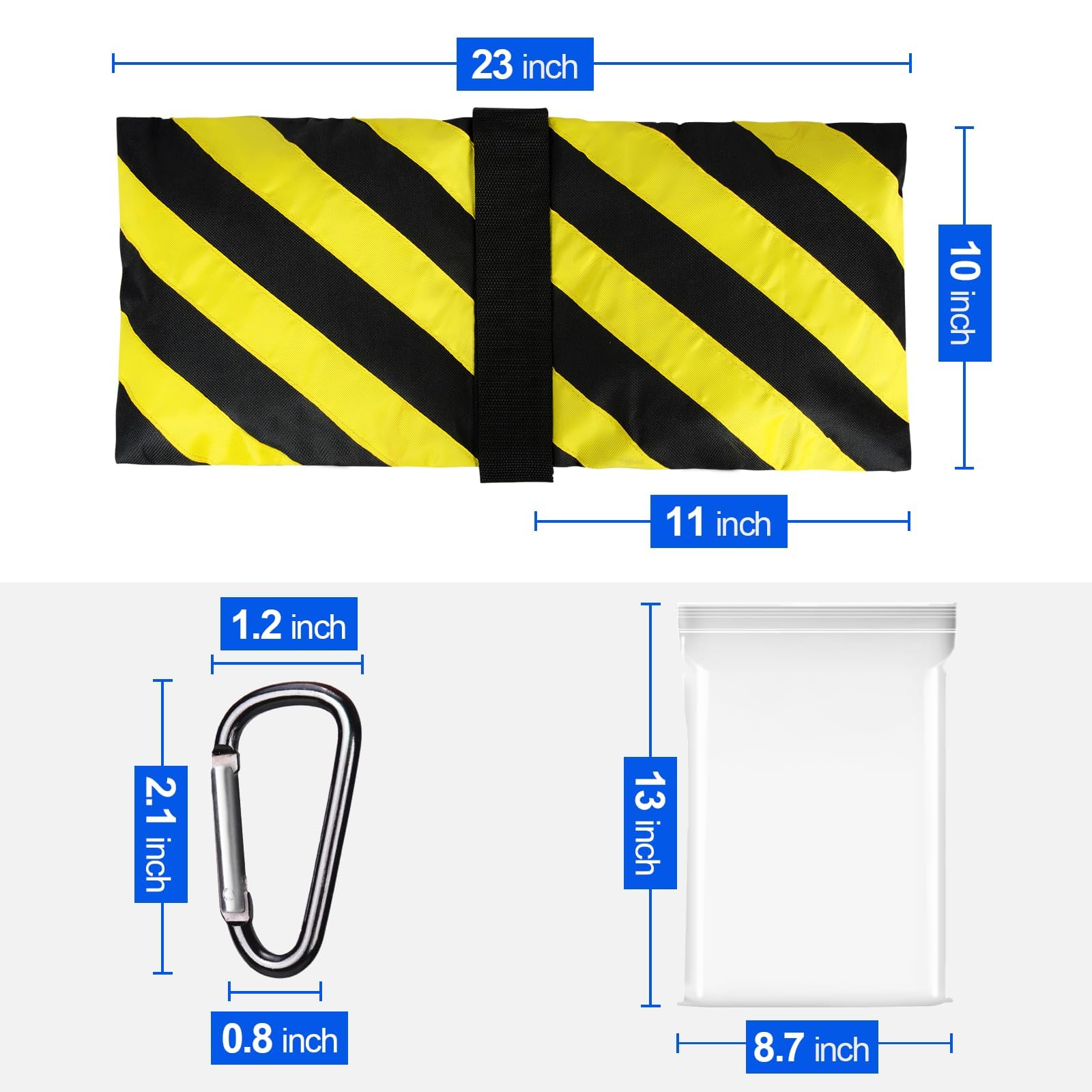 EMART 4 Pcs Borsa di Sabbia Resistente per Studio Fotografico e Video, Treppiedi, Giardino - Giallo e Nero