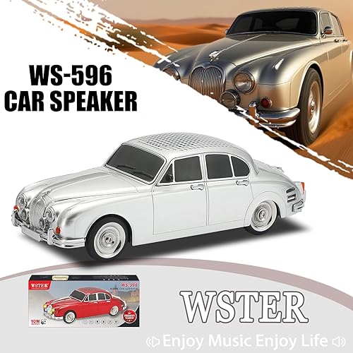 Miniatura 2 de WS-596 Retro Sedan Bluetooth Car Replica Altavoz - Modelo inalámbrico portátil con sonido HD, emparejamiento estéreo TWS, radio FM, reproducción