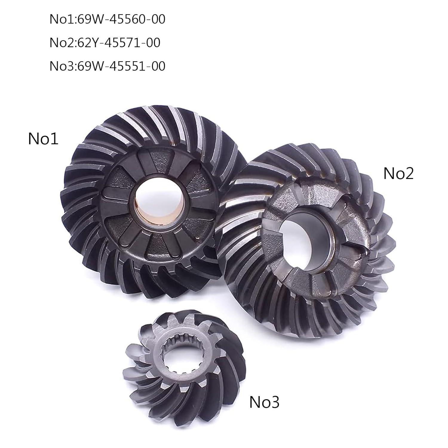 Gear Set 69W-45551-00 69W-45560-00 62Y-45571-00 Compatible for Yamaha 4 Stroke 50HP 60HP