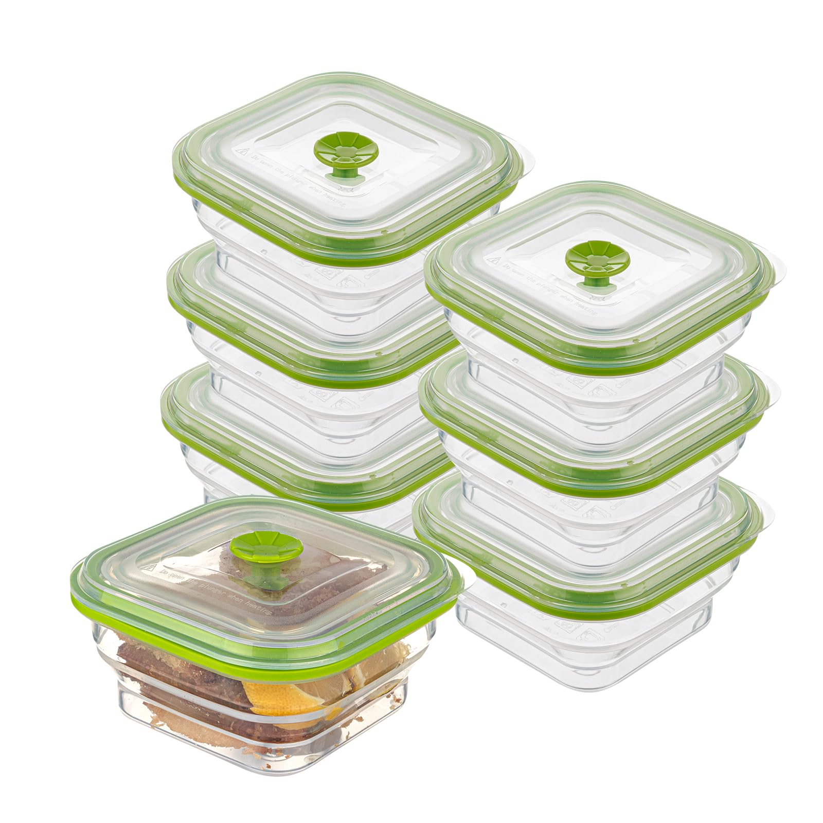 Restaurantware -Fresh Hero - Contenitori per alimenti da 470 ml, 20 contenitori ermetici per alimenti, resistenti e durevoli, in silicone, adatti al microonde, al congelamento, pieghevoli, lavabili in