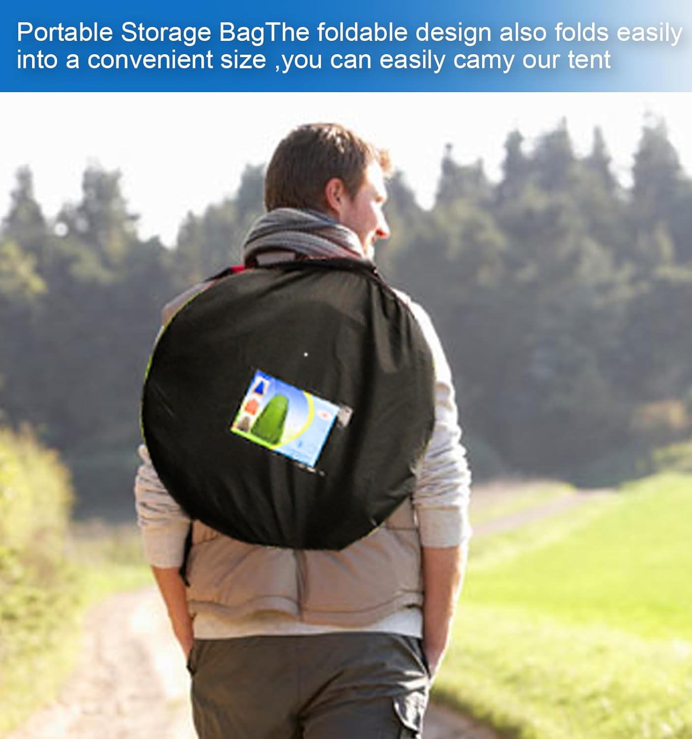 Portable Pop Up Privacy Tent, Outdoor Camping Bathroom Toilet Shower Tent Spacious Dressing Changing Room for Hiking Beach Picnic Fishing, Instant Rain Shelter with Carrying Bag-