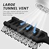 Balon Cepillo para el cabello para mujer y hombre, cepillo ventilado de secado rápido, cepillo desenredante sin dolor para todo tipo de cabello mojado o seco, rizado (Negro) 2