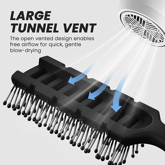 Hair Brush for Men and Women, Pain-Free Speed Dry Detangling Brush | Vented Brush Design for Fast Airflow, Anti-static Bristles Reduce Breakage, Works on Wet or Dry, Straight or Curly Hair