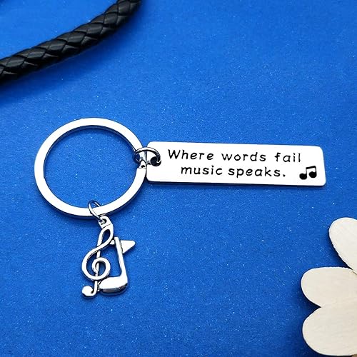 Miniatura 6 de 12 llaveros de música, regalos de música para amantes de la música, regalo de agradecimiento para profesores, joyería para amantes de la música,