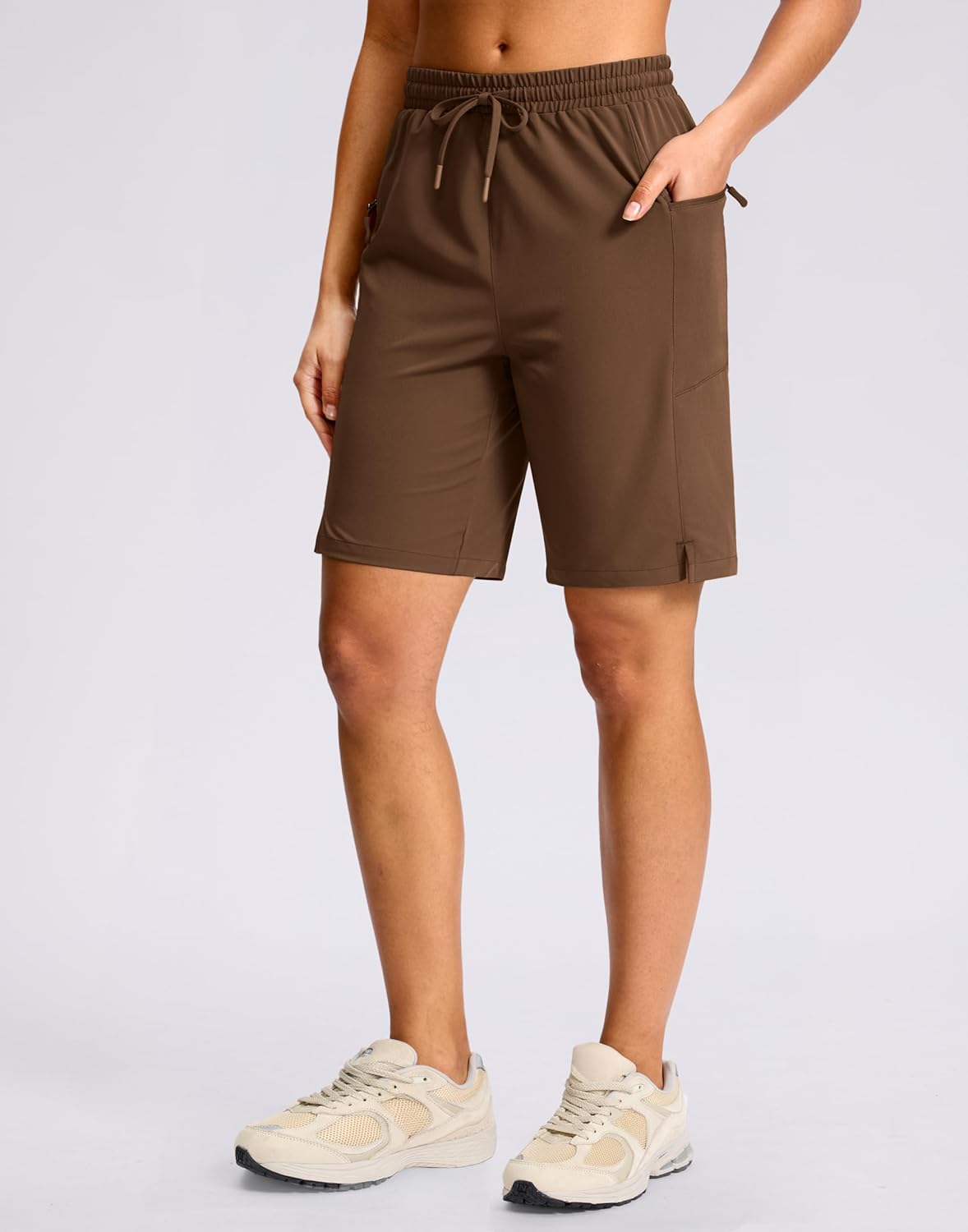 G Gradual Women's Hiking Shorts 2 Zipper Pockets Quick Dry Lightweigh 9" Bermuda Cargo Shorts Water Resistant Athletic Golf - Image 2