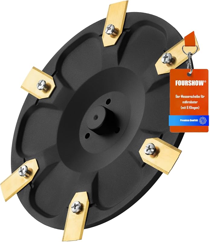 Set 6 cuțite FourShow compatibile cu robotul de tuns iarba Segway Navimow i105E, i108E, i110E, i205 AWD, i208 AWD disc de tăiere