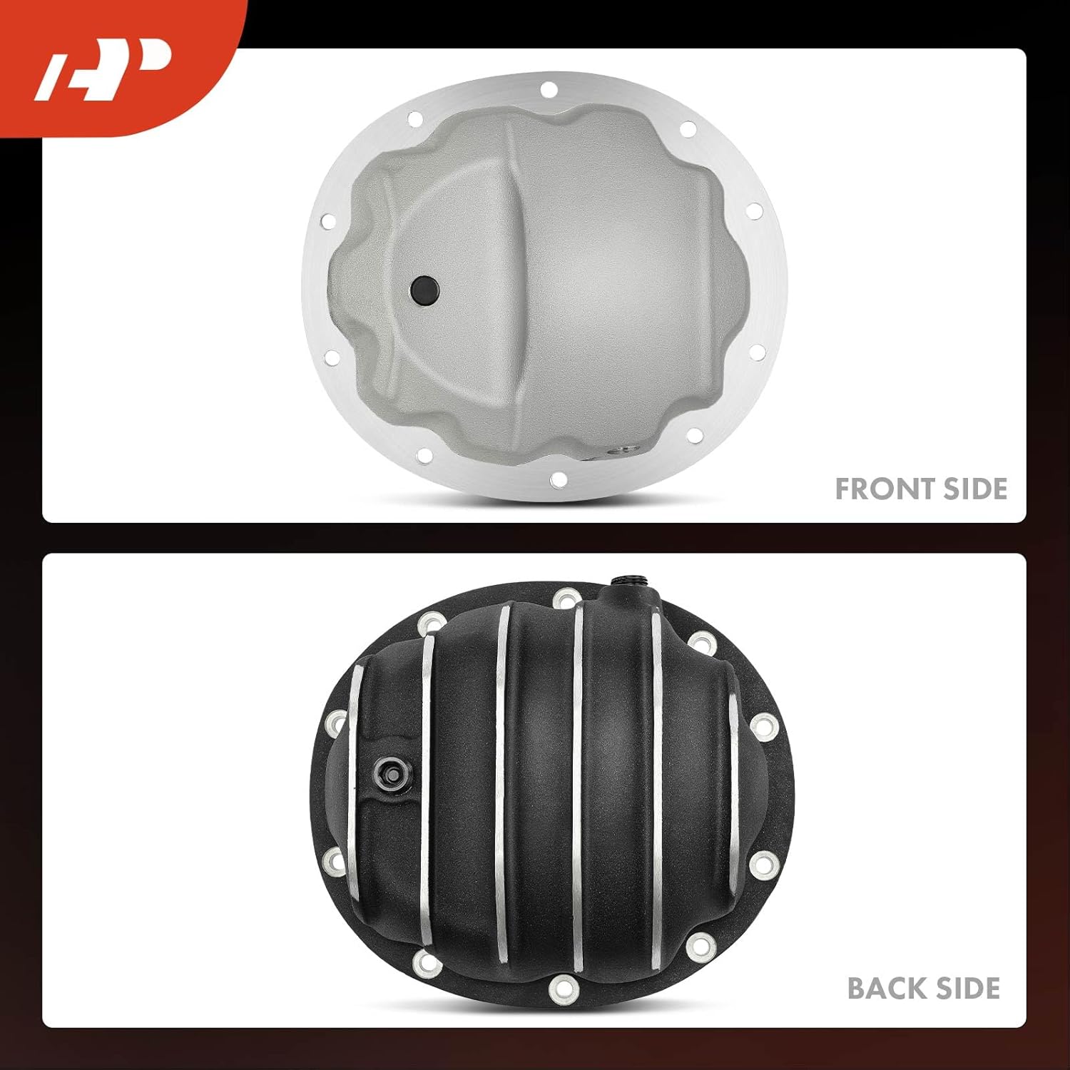 A-Premium Rear Differential Cover with Gasket & Bolts & Drain Plug Compatible with Jeep Grand Cherokee 93-04, Wrangler 87-95 97-06, Cherokee 84-01, Comanche 86-92, Wagoneer 84-90, Dana 35 Only