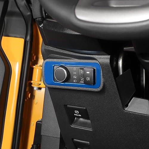 Miniatura 6 de Cubierta del botón del interruptor de los faros para Ford Bronco 2021-2025, accesorios color azul