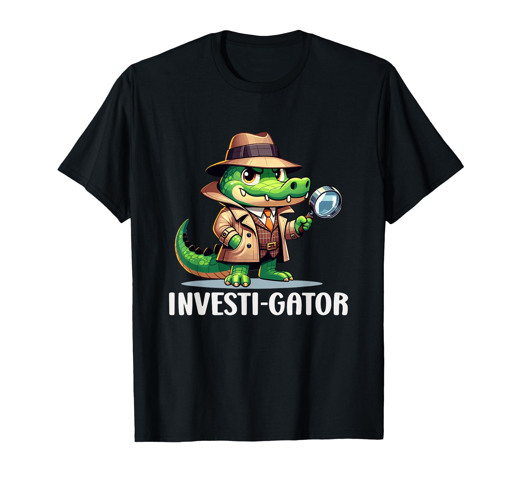 Private Investigator PI Funny Alligator Pun Detective Spy T-Shirt