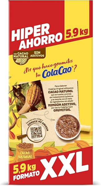 ColaCao Original, Cacao Soluble Natural sin Aditivos, Formato Ahorro XXL, 5,9 kg - 4