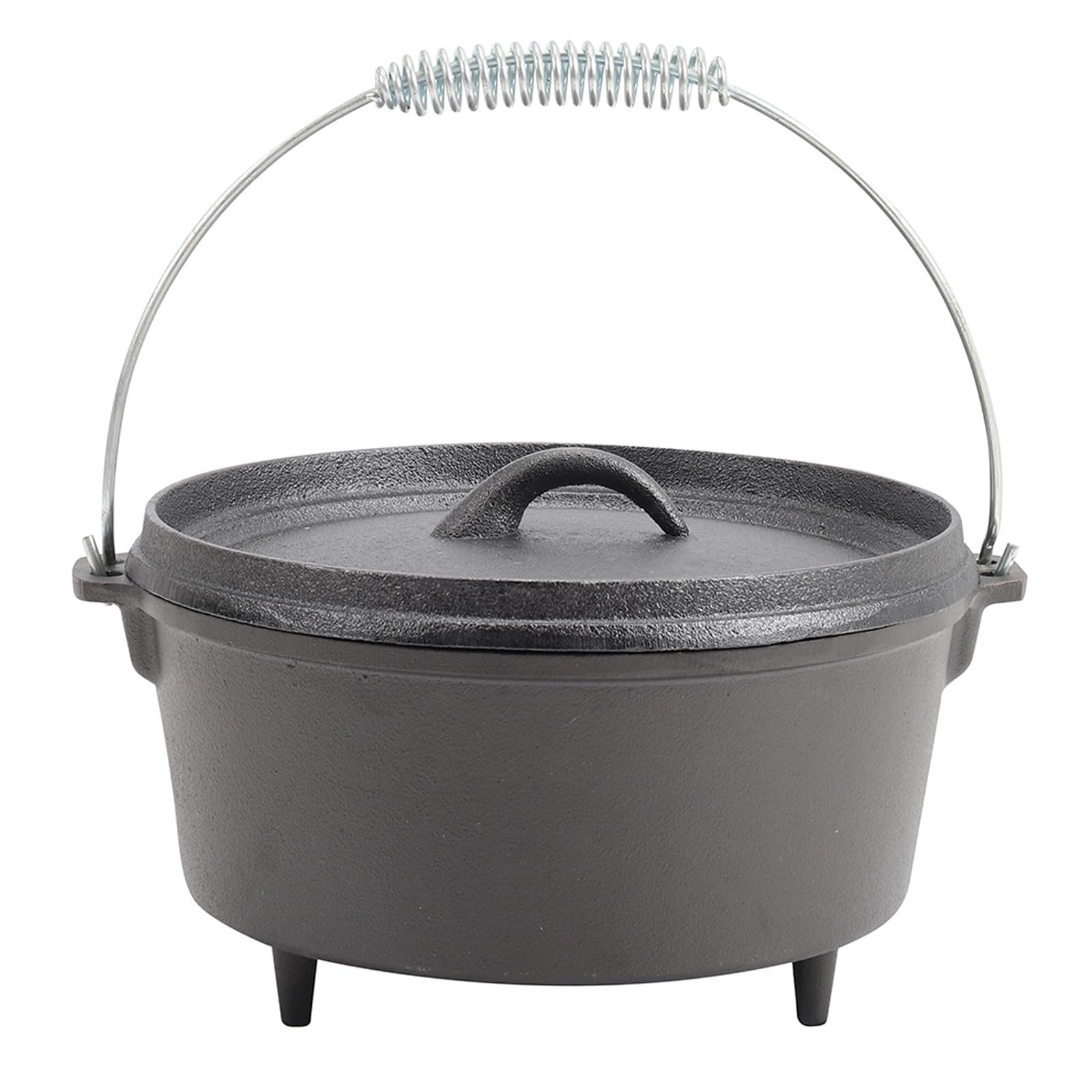 Warmiehomy Cast Iron Pot,5L Pre-Seasoned Cast Iron Dutch Oven with Lid,3 Legs Dutch Oven Cooking Pot for Camping Cooking Baking