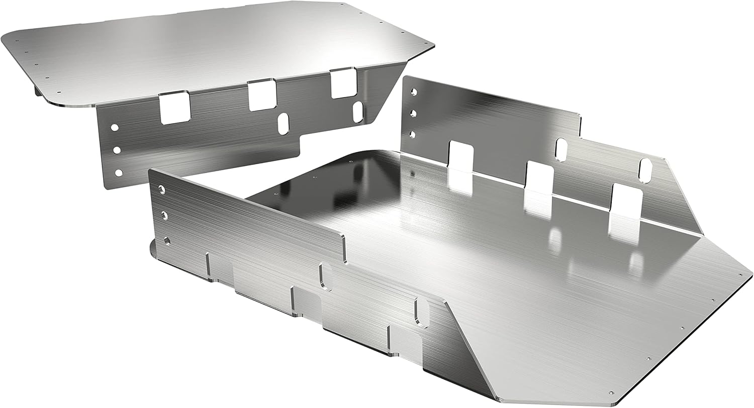 ECOTRIC Under Seat Mounting Bracket Compatible with Jeep Wrangler 2007-2018 JK Unlimited/ 2007-2010 JK Aluminum Bracket Plate Holder Carrier