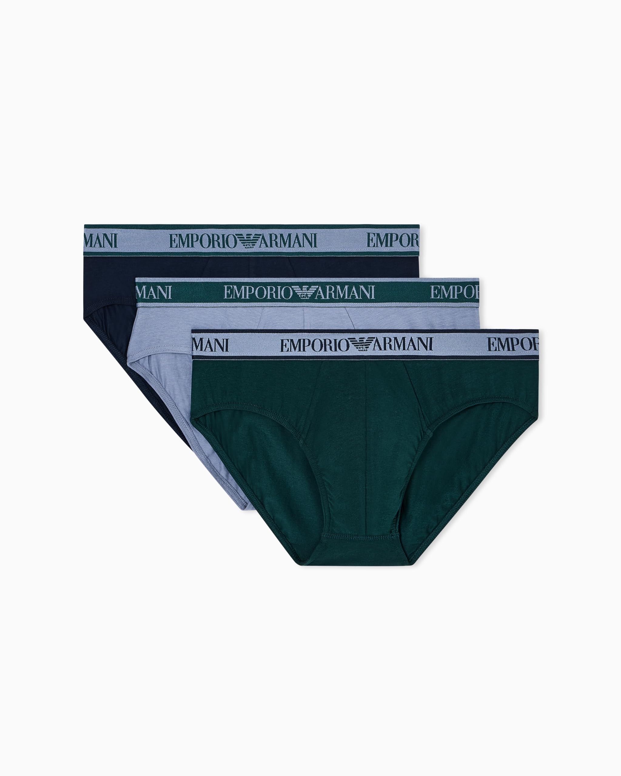 Emporio Armani Man's CORE Logoband 3-Pack Brief Blue XXL