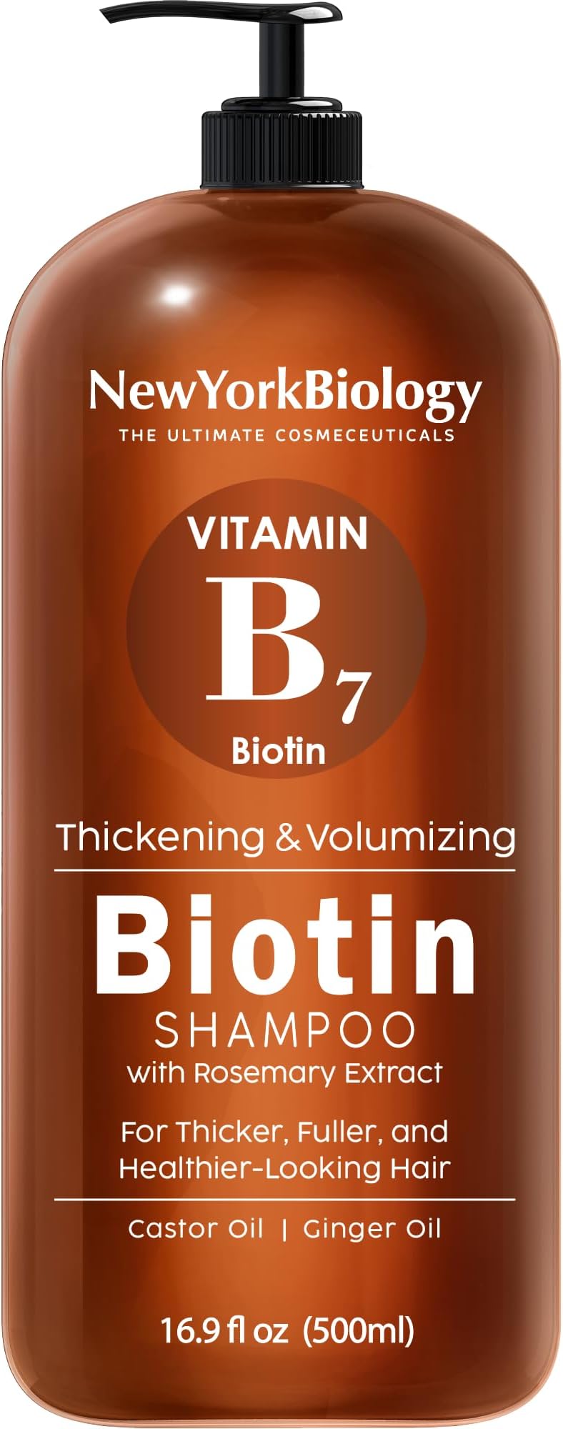 NEW YORK BIOLOGY THE ULTIMATE COSMECEUTICALS Biotin Shampoo for Hair Growth and Thinning Hair โ Thickening Formula for Hair Loss Treatment โ For Men & Women โ Anti Dandruff - 16.9 fl Oz