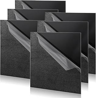 DBREAKS 6 Stück Schwarz Acrylglas Platte, 150x150x2mm Acrylplatten, Acrylglasplatten Acrylscheiben mit Schutzfolie, Lasers...