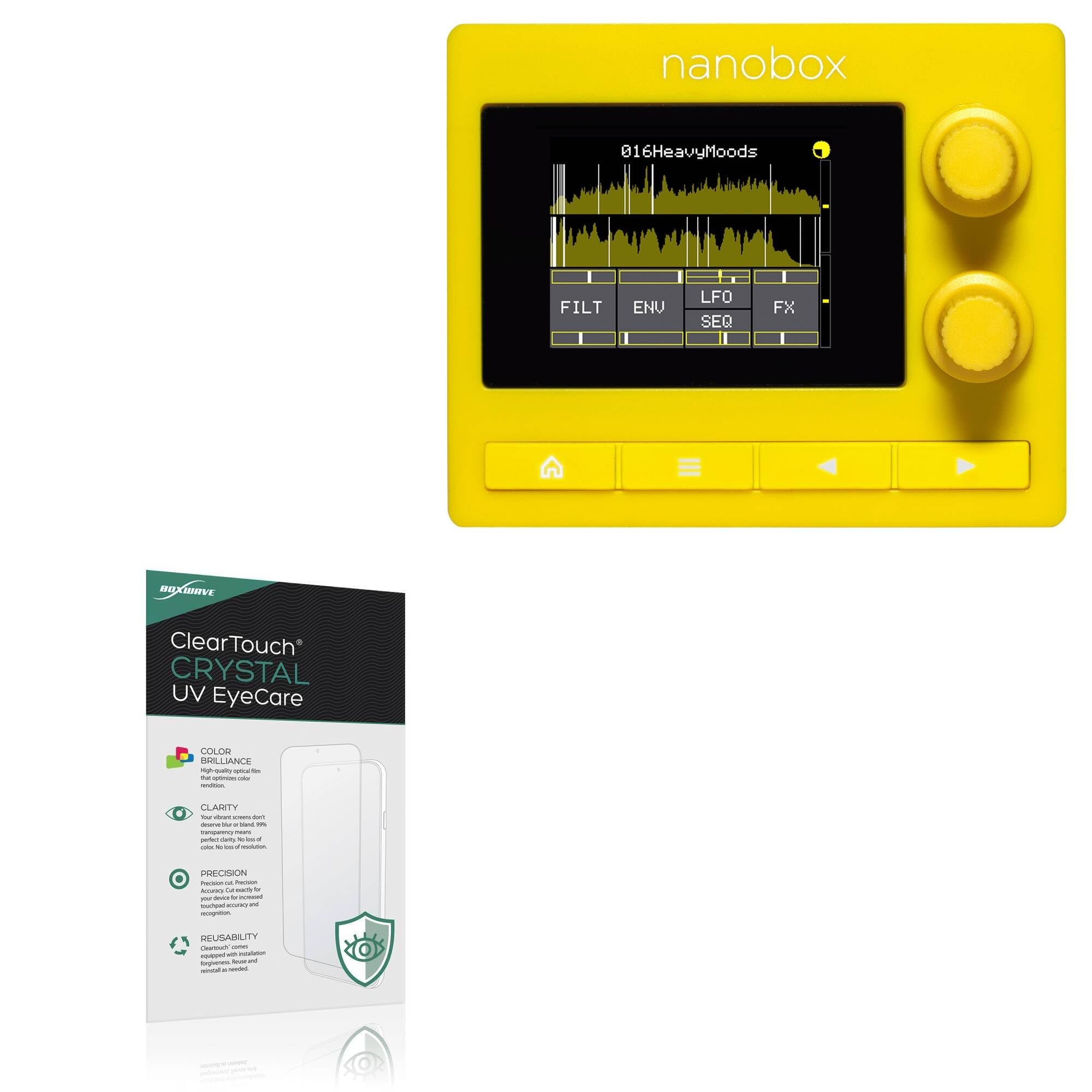 BoxWave Screen Protector Compatible With 1010music Nanobox lemondrop - ClearTouch Crystal Anti-UV EyeCare (2-Pack), Filters out Harmful Blue Light Reduce Fatigue