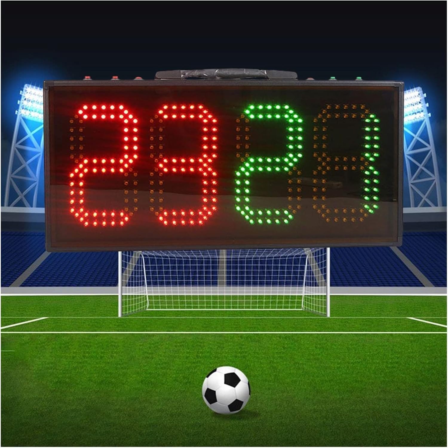 Electronic Digital Scoreboards Electric LED Scoreboards for Football and Volleyball, Battery Powered Portable Desktop Electronic Scoreboards, Countdown Timers and,Double Side-1